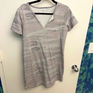 Z Supply Camo Split Neck Dress